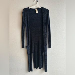 Long cutout cardigan